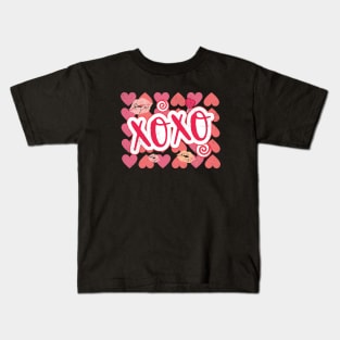 Vintage Valentine's Day XoXo Heart Gift Kids T-Shirt